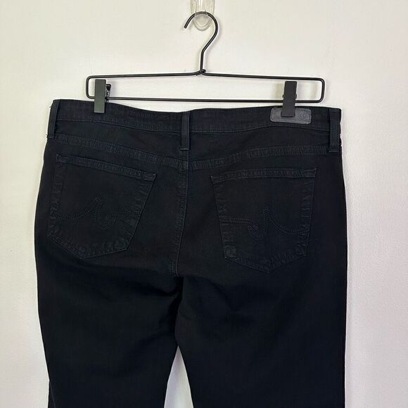 AG Adriano Goldschmied Anthropologie Women’s The Angel Bootcut Raw Hem Black Den - Picture 7 of 12